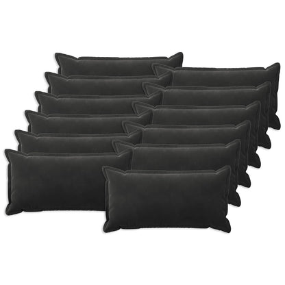 vidaXL Cushion with Pillow HOUTEN 12 pcs Black Velvet