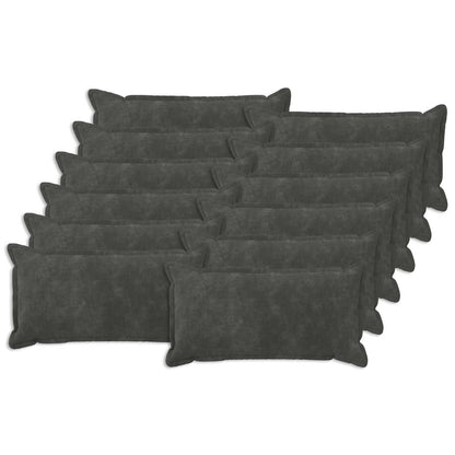 vidaXL Cushion with Pillow HOUTEN 12 pcs Anthracite Microfiber Fleece