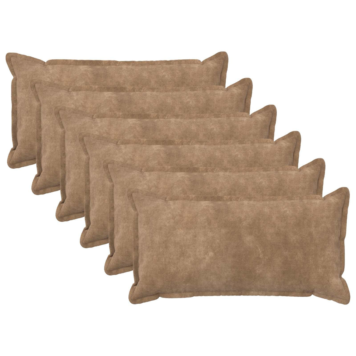 vidaXL Cushion with Pillow HOUTEN 6 pcs Taupe Microfiber Fleece