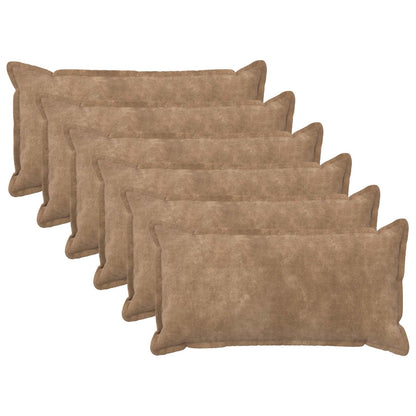 vidaXL Cushion with Pillow HOUTEN 6 pcs Taupe Microfiber Fleece