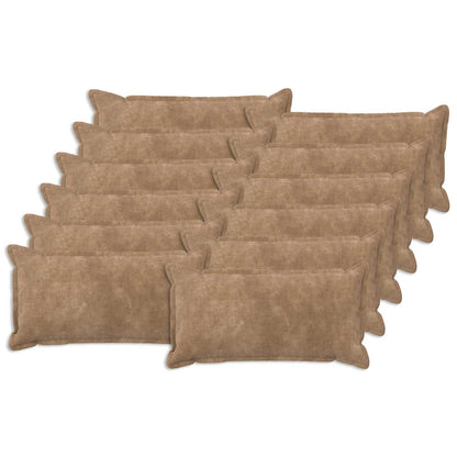 vidaXL Cushion with Pillow HOUTEN 12 pcs Taupe Microfiber Fleece