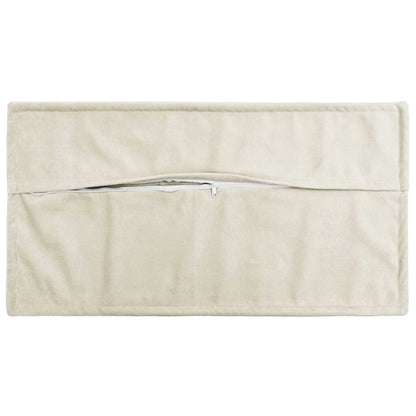vidaXL Cushion with Pillow HOUTEN 2 pcs Cream Microfiber Fleece