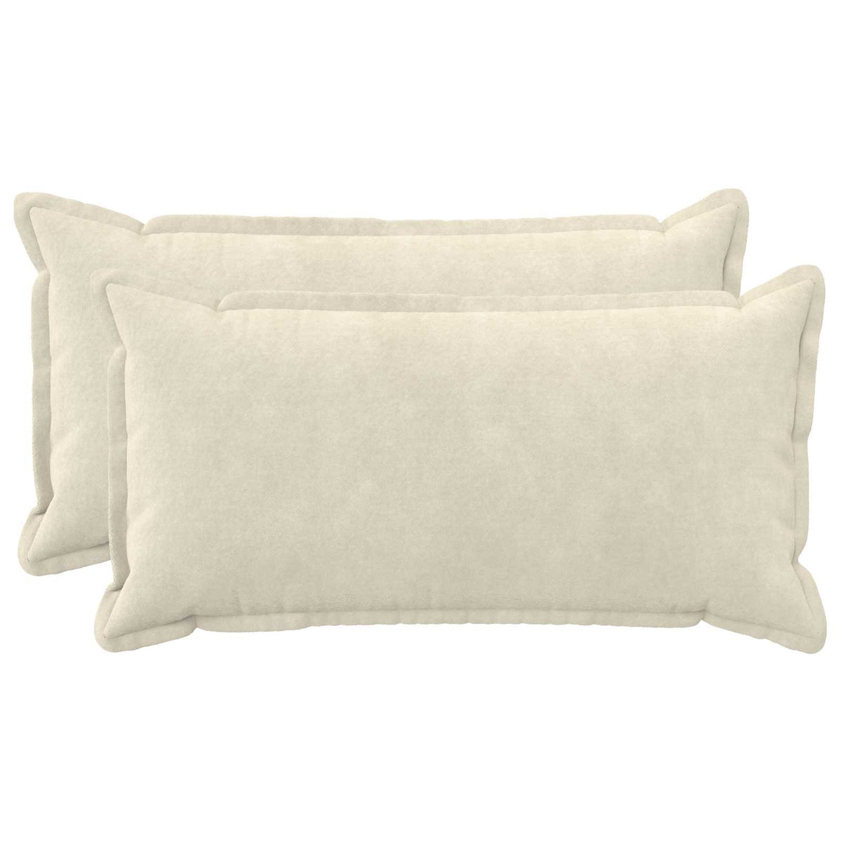 vidaXL Cushion with Pillow HOUTEN 2 pcs Cream Microfiber Fleece