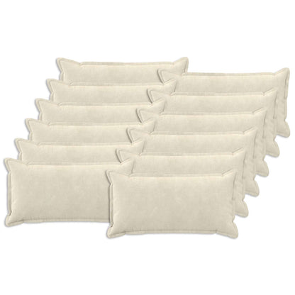vidaXL Cushion with Pillow HOUTEN 12 pcs Cream Microfiber Fleece