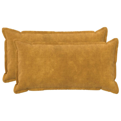 vidaXL Cushion with Pillow HOUTEN 2 pcs Yellow Microfiber Fleece