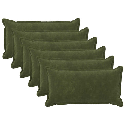 vidaXL Cushion with Pillow HOUTEN 6 pcs Green Microfiber Fleece