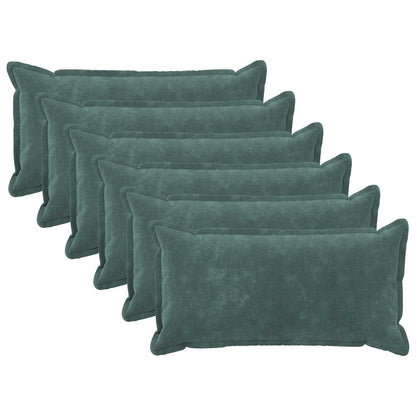 vidaXL Cushion with Pillow HOUTEN 6 pcs Sea Blue Microfiber Fleece