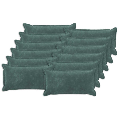 vidaXL Cushion with Pillow HOUTEN 12 pcs Sea Blue Microfiber Fleece