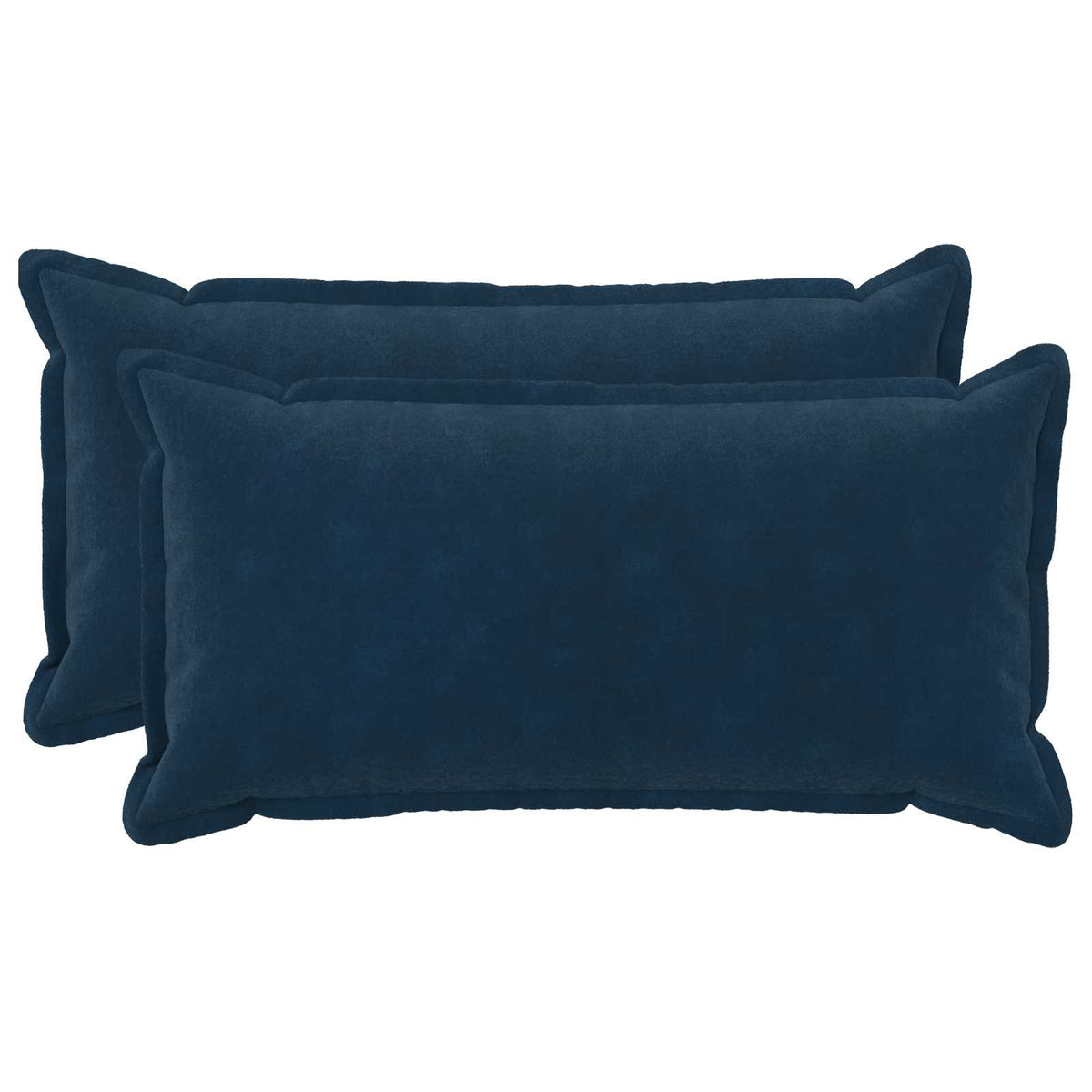 vidaXL Cushion with Pillow HOUTEN 2 pcs Blue Microfiber Fleece