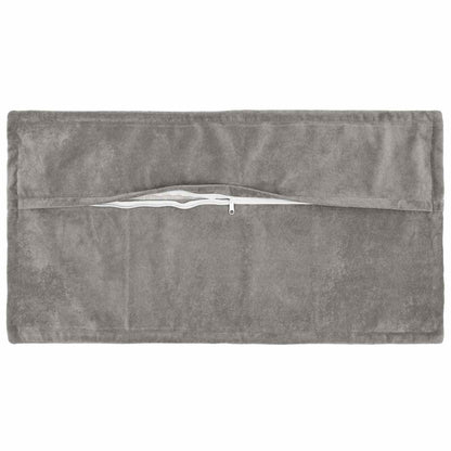 vidaXL Cushion with Pillow HOUTEN 2 pcs Light Grey Microfiber Fleece