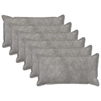 vidaXL Cushion with Pillow HOUTEN 6 pcs Light Grey Microfiber Fleece