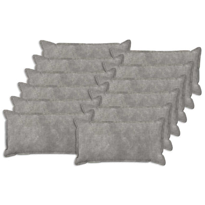 vidaXL Cushion with Pillow HOUTEN 12 pcs Light Grey Microfiber Fleece