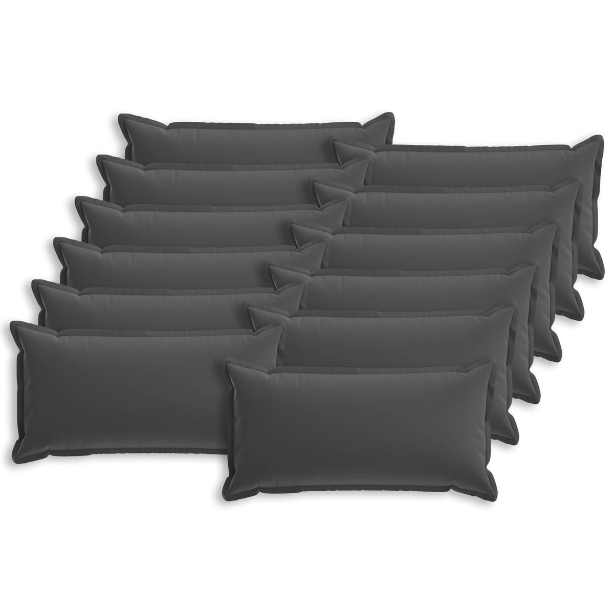 vidaXL Cushion with Pillow HOUTEN 12 pcs Anthracite Polyester