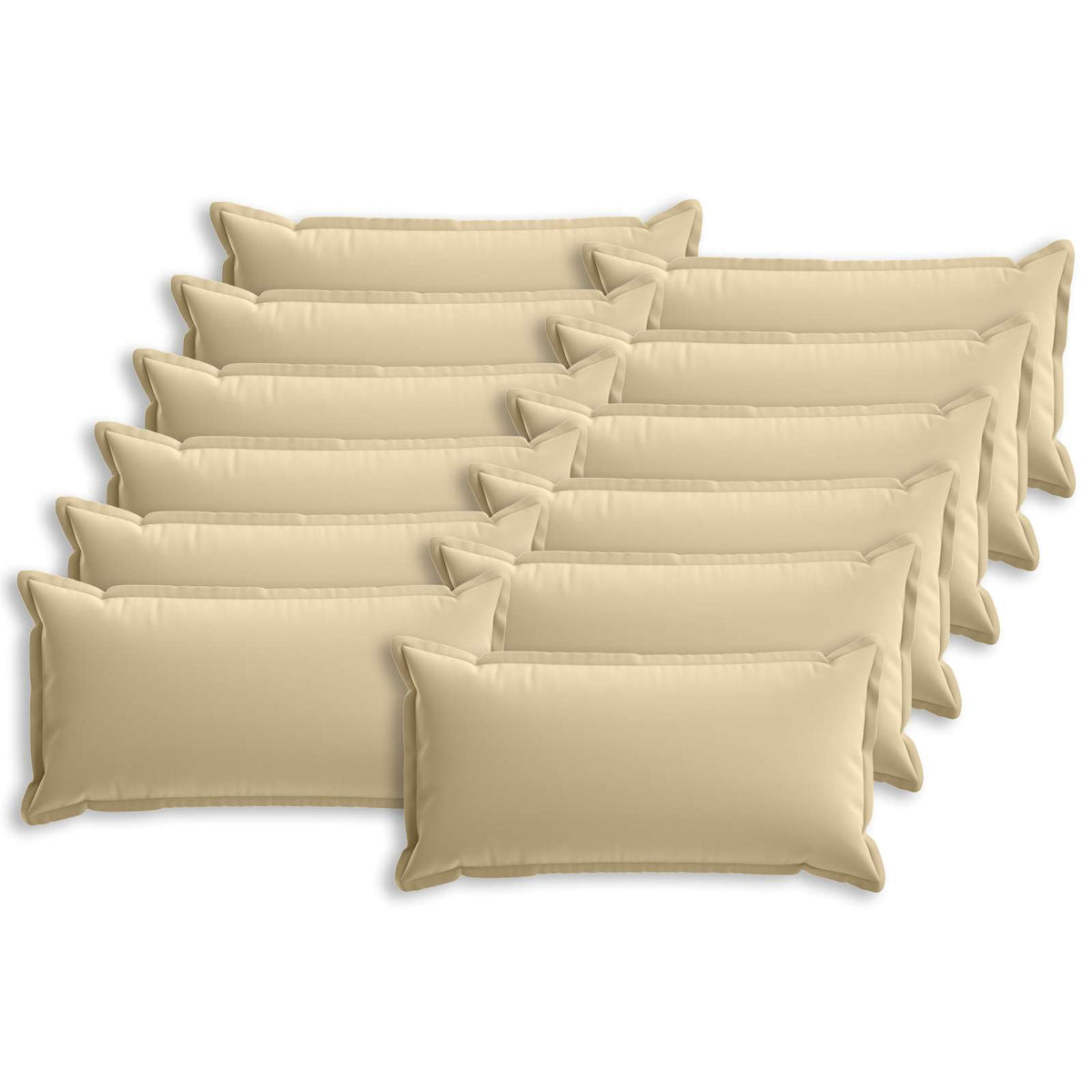 vidaXL Cushion with Pillow HOUTEN 12 pcs Beige Polyester