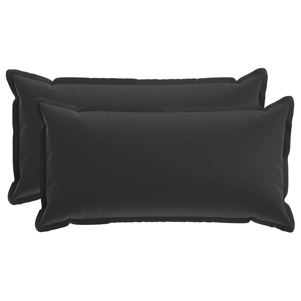vidaXL Cushion with Pillow HOUTEN 2 pcs Black Polyester