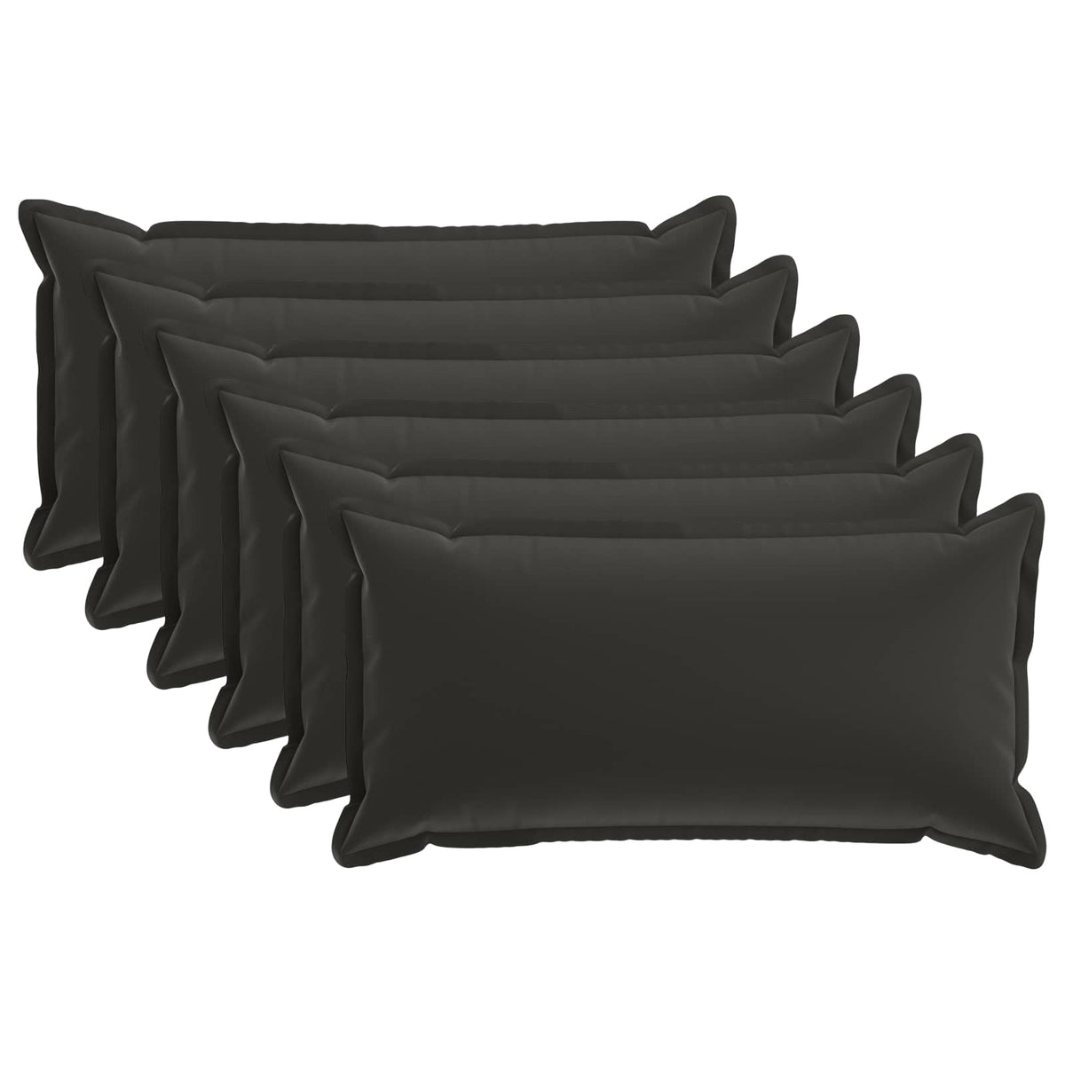 vidaXL Cushion with Pillow HOUTEN 6 pcs Black Polyester