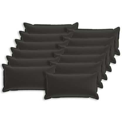 vidaXL Cushion with Pillow HOUTEN 12 pcs Black Polyester
