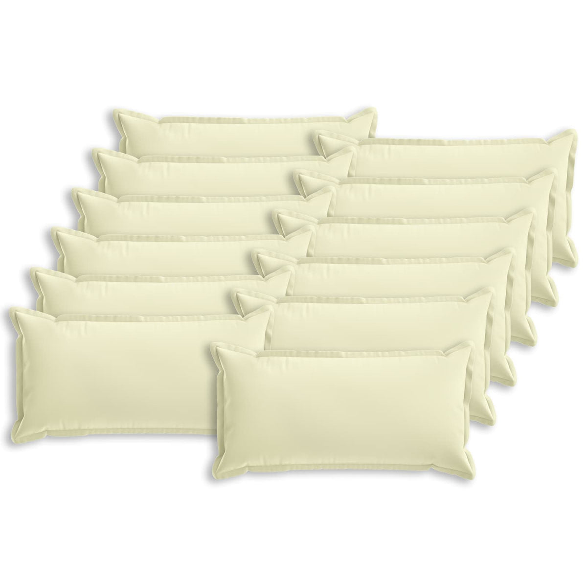 vidaXL Cushion with Pillow HOUTEN 12 pcs Cream Polyester