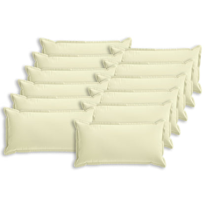 vidaXL Cushion with Pillow HOUTEN 12 pcs Cream Polyester