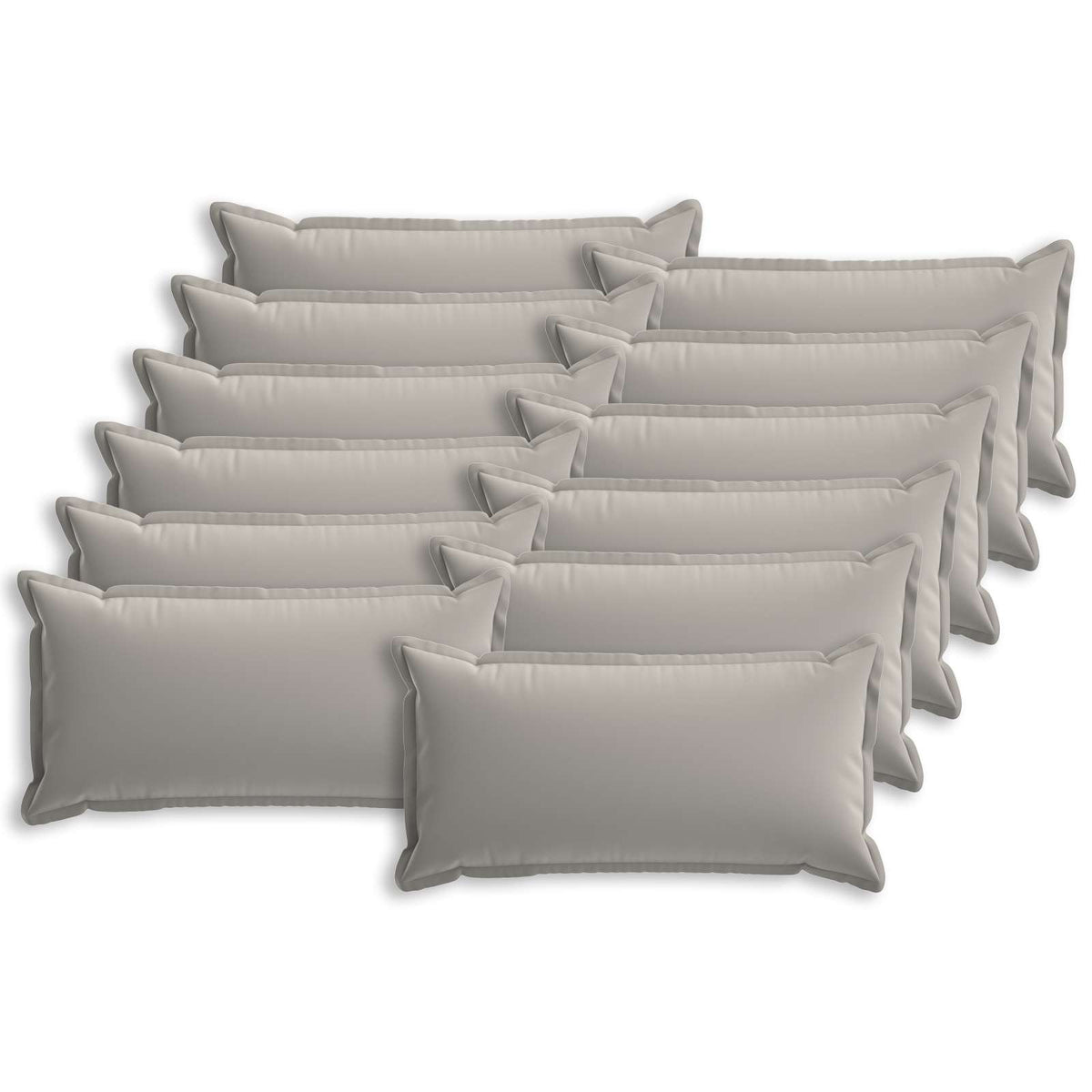 vidaXL Cushion with Pillow HOUTEN 12 pcs Grey Polyester