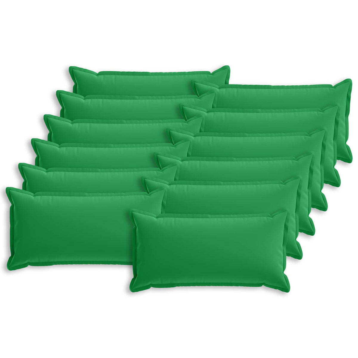 vidaXL Cushion with Pillow HOUTEN 12 pcs Green Polyester