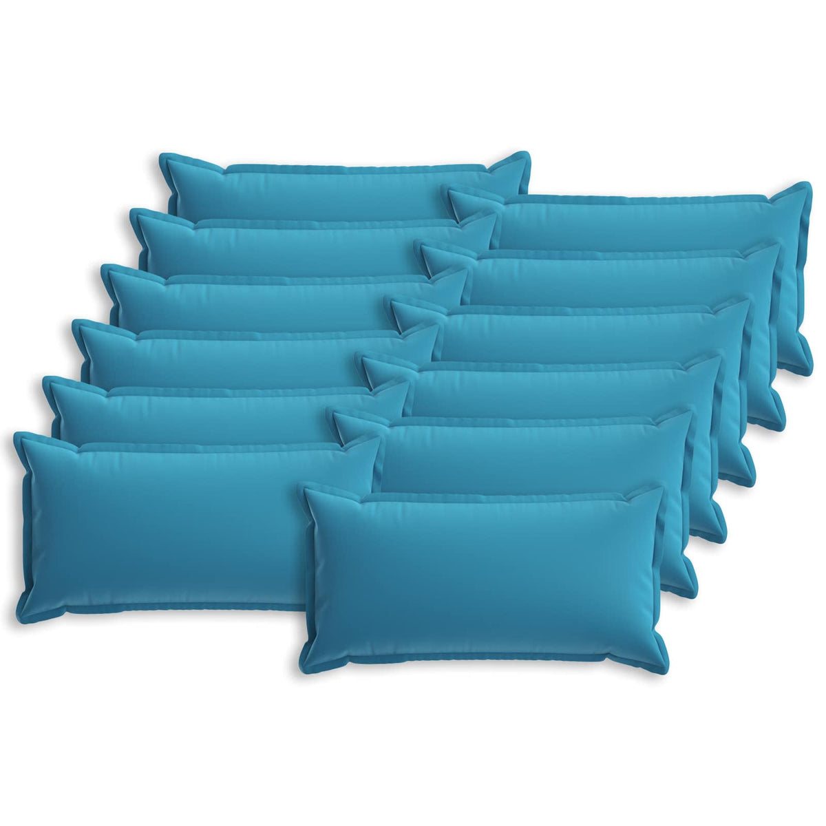 vidaXL Cushion with Pillow HOUTEN 12 pcs Light Blue Polyester