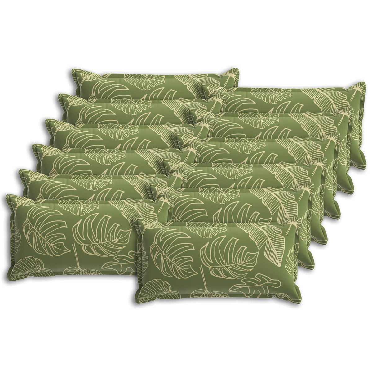 vidaXL Cushion Leaf with Pillow HOUTEN 12 pcs Leaf Design Polyester