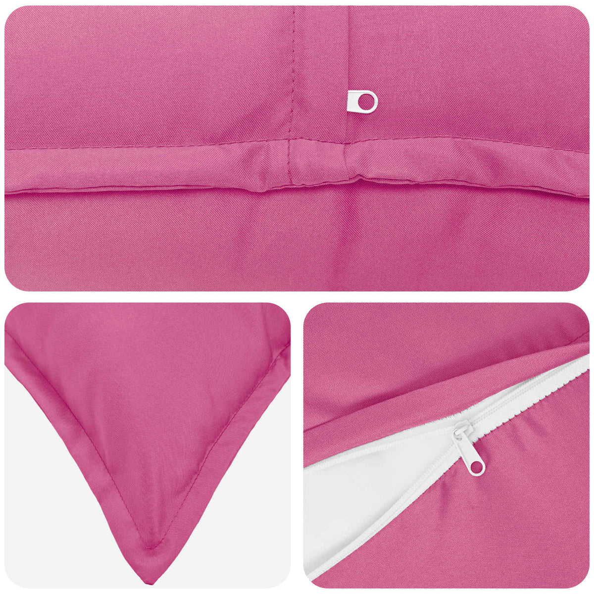 vidaXL Cushion with Pillow HOUTEN 12 pcs Pink Polyester
