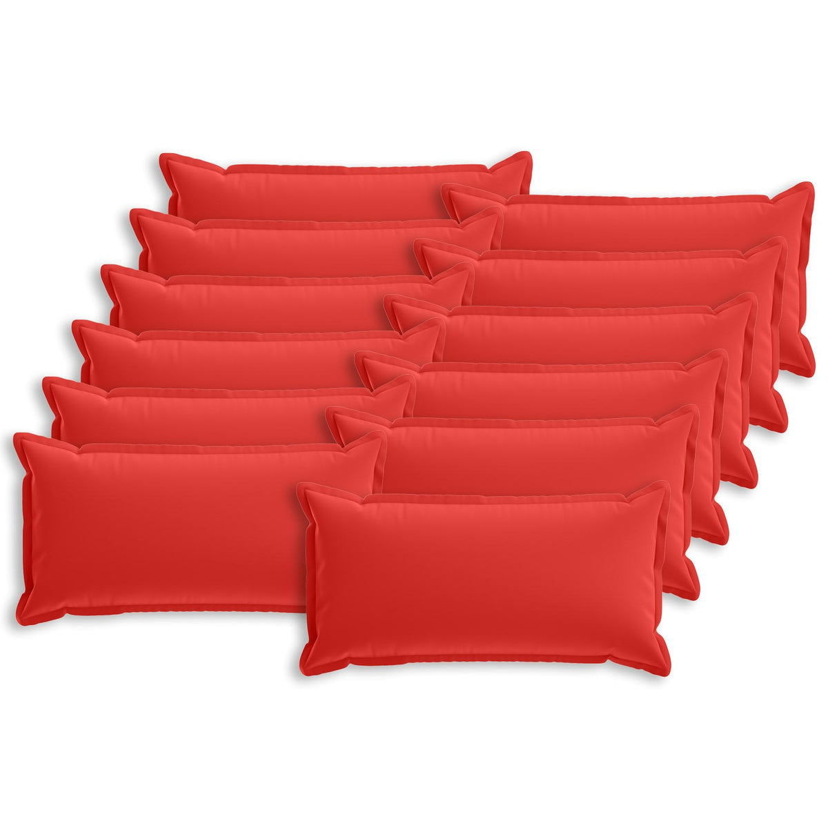 vidaXL Cushion with Pillow HOUTEN 12 pcs Red Polyester