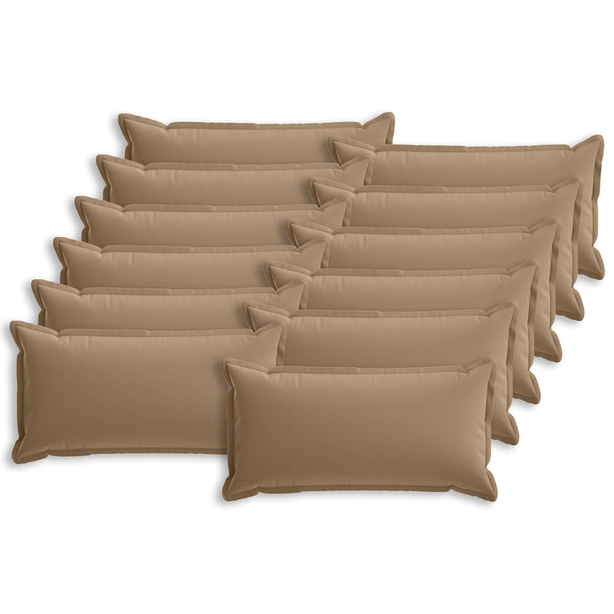 vidaXL Cushion with Pillow HOUTEN 12 pcs Taupe Polyester