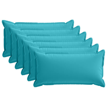 vidaXL Cushion with Pillow HOUTEN 6 pcs Turquoise Polyester