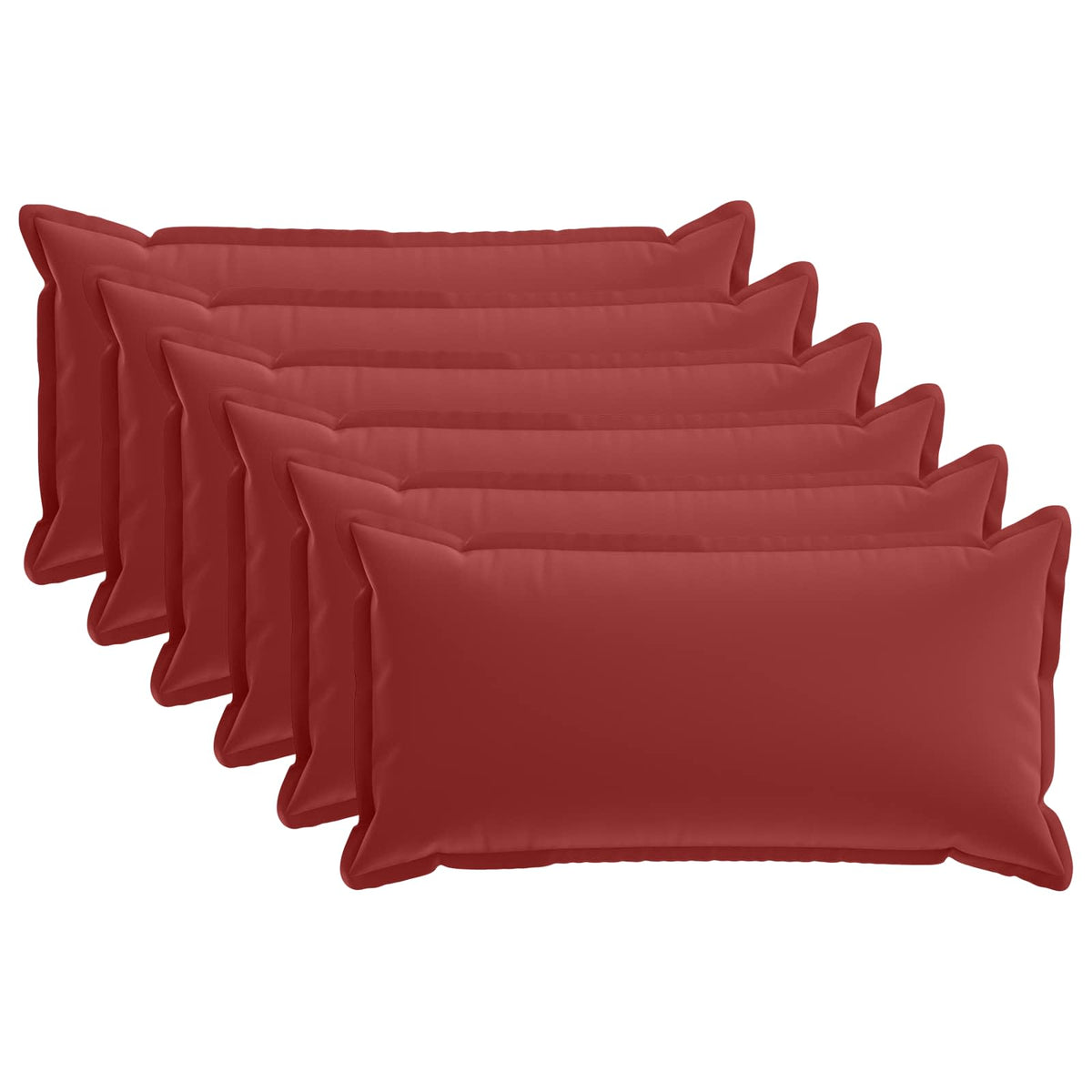 vidaXL Cushion with Pillow HOUTEN 6 pcs Wine Red Polyester