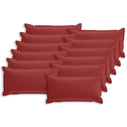 vidaXL Cushion with Pillow HOUTEN 12 pcs Wine Red Polyester