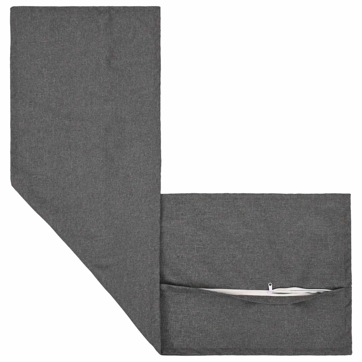 vidaXL Cushion with Pillow HOUTEN 2 pcs Light Grey Faux Linen