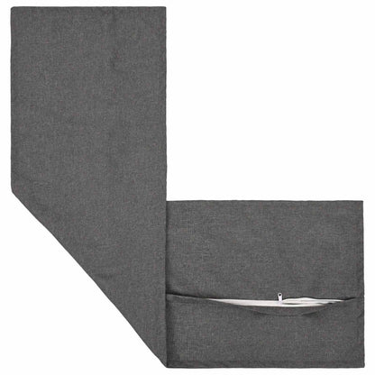 vidaXL Cushion with Pillow HOUTEN 2 pcs Light Grey Faux Linen