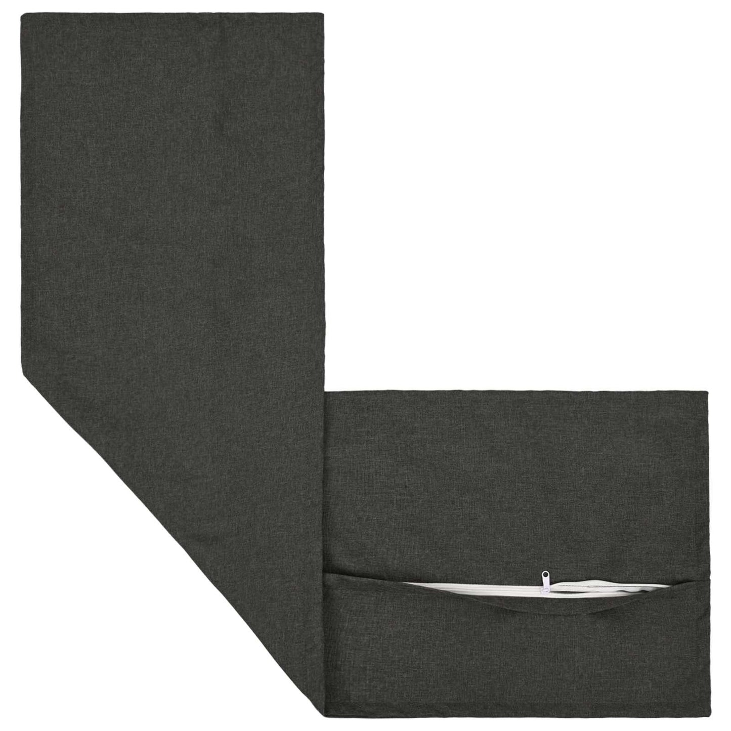 vidaXL Cushion with Pillow HOUTEN Dark Grey 40 x 145 cm Faux Linen