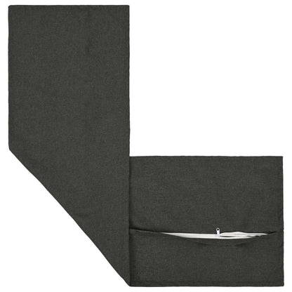 vidaXL Cushion with Pillow HOUTEN Dark Grey 40 x 145 cm Faux Linen