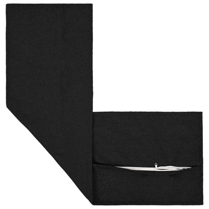 vidaXL Cushion with Pillow HOUTEN Black 40 x 145 cm Faux Linen