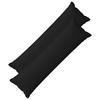 vidaXL Cushion with Pillow HOUTEN 2 pcs Black Faux Linen