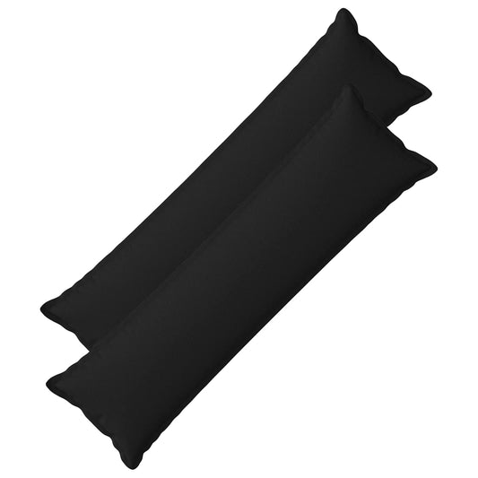vidaXL Cushion with Pillow HOUTEN 2 pcs Black Faux Linen