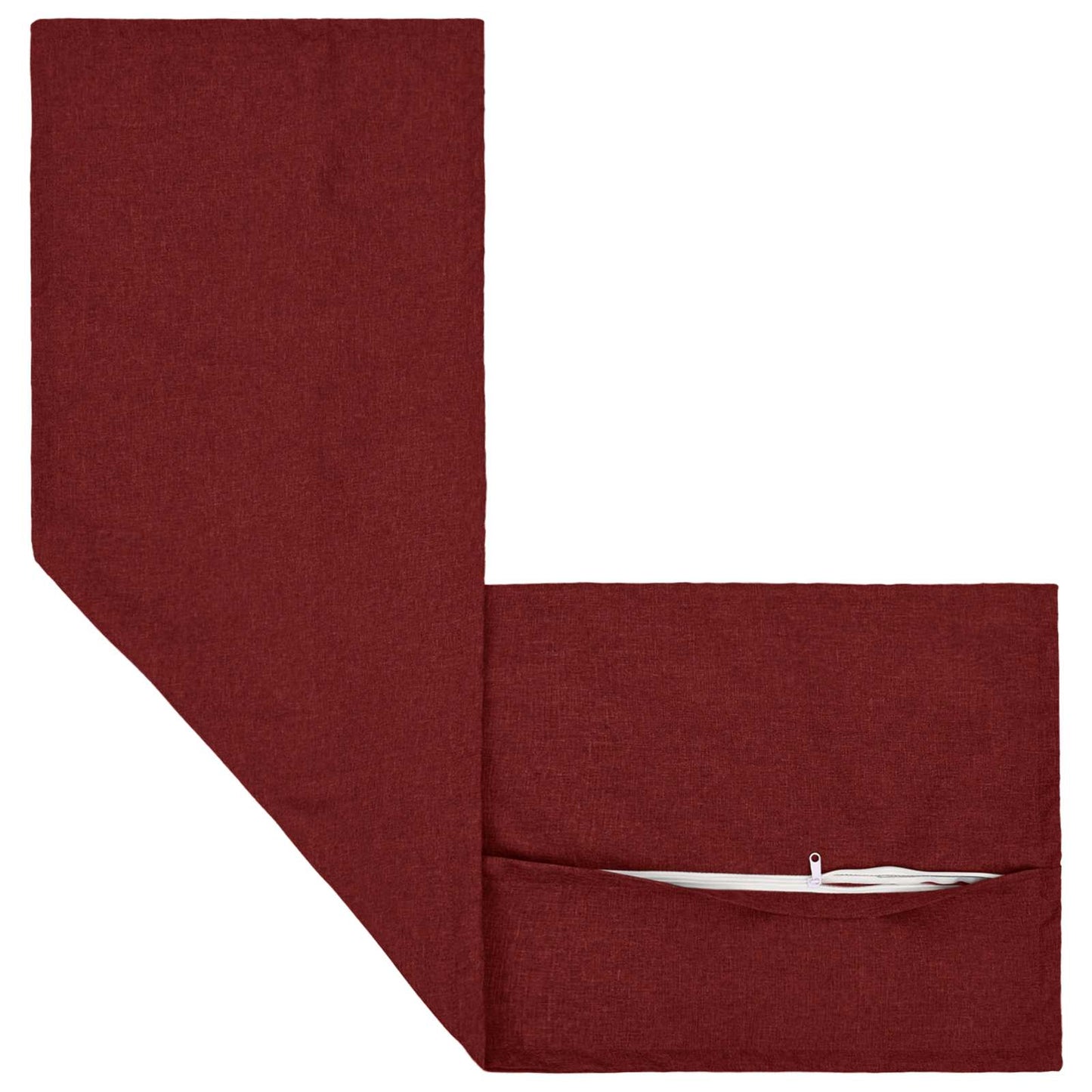 vidaXL Cushion with Pillow HOUTEN 2 pcs Wine Red Faux Linen
