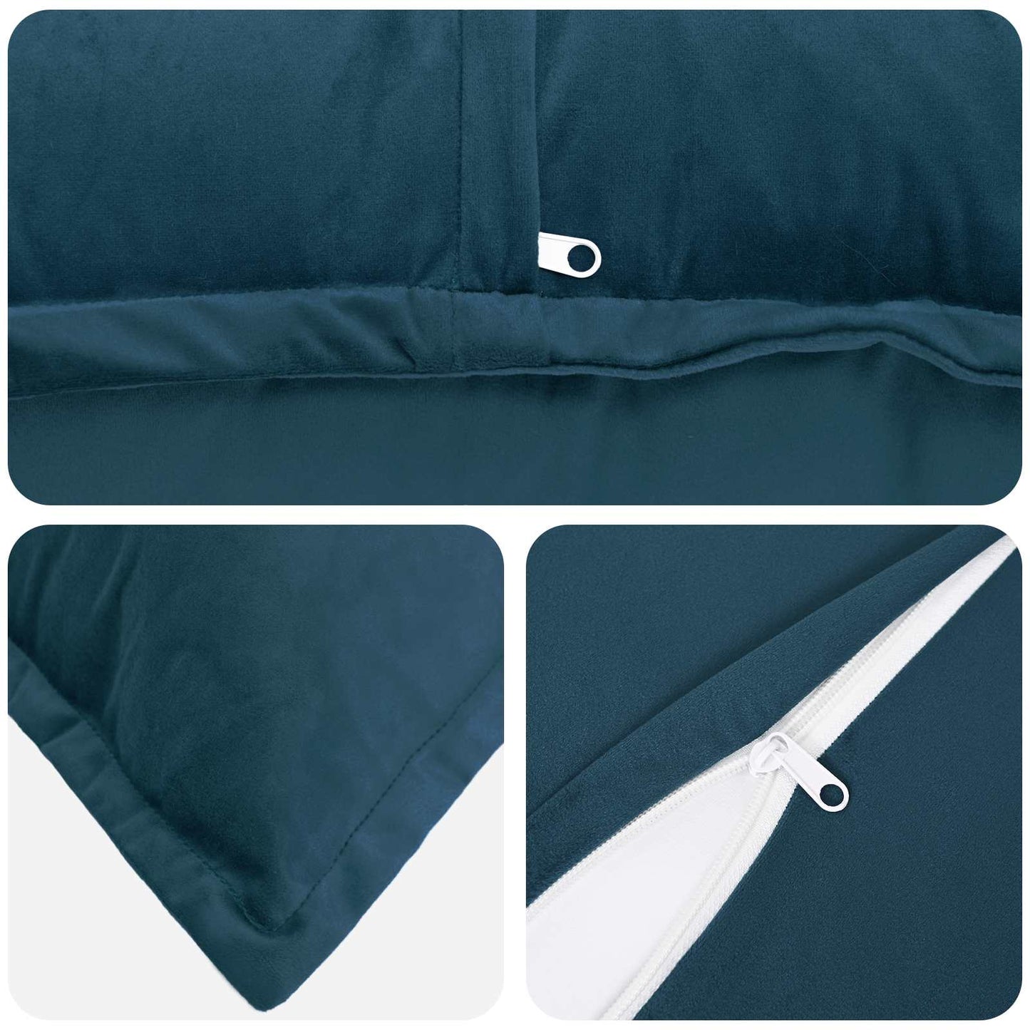 vidaXL Cushion with Pillow HOUTEN Blue 40 x 145 cm Velvet