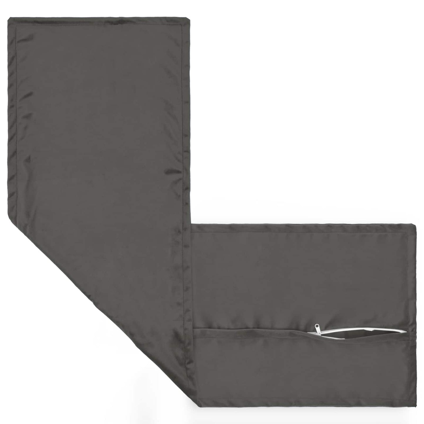 vidaXL Cushion with Pillow HOUTEN Dark Grey 40 x 145 cm Velvet