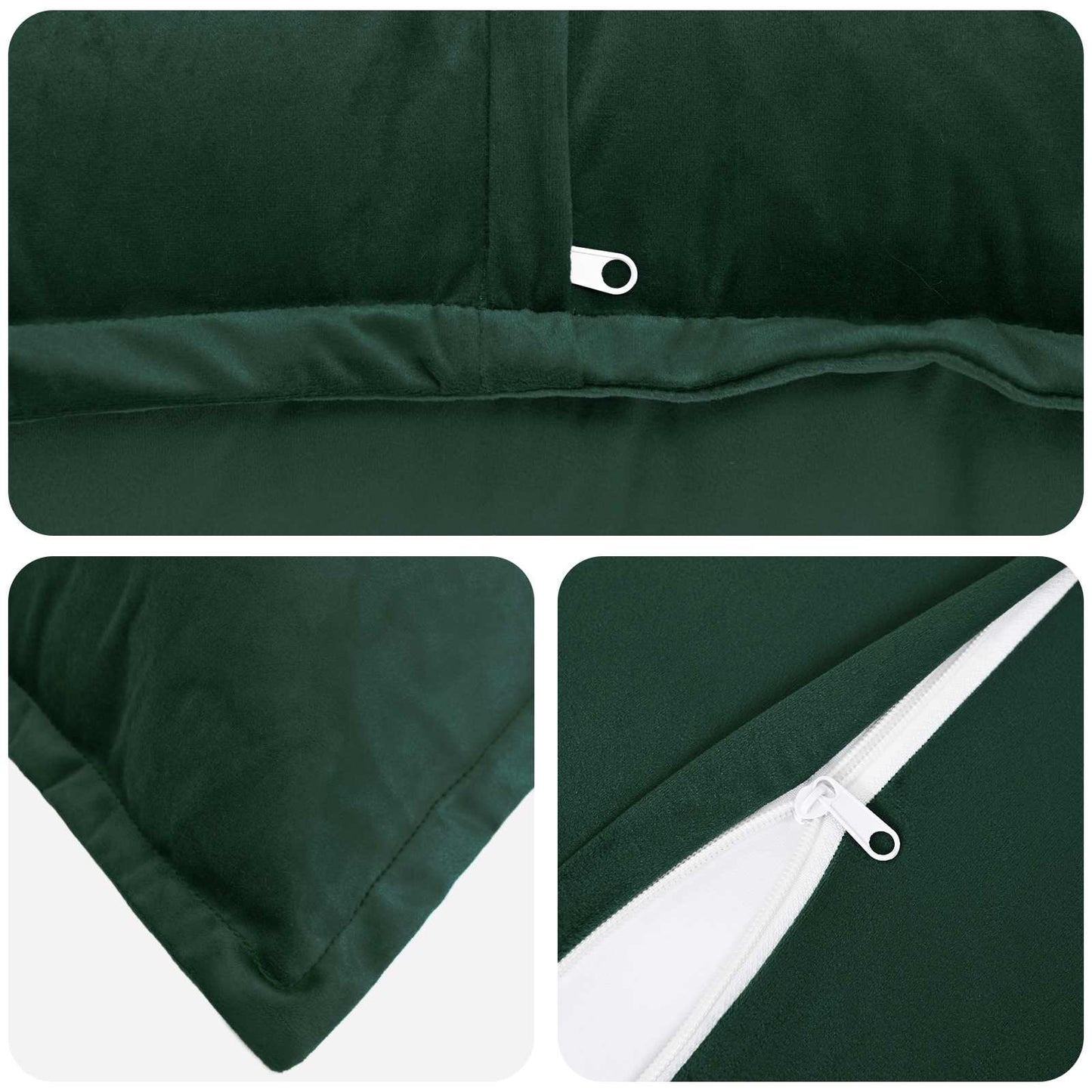 vidaXL Cushion with Pillow HOUTEN Dark Green 40 x 145 cm Velvet