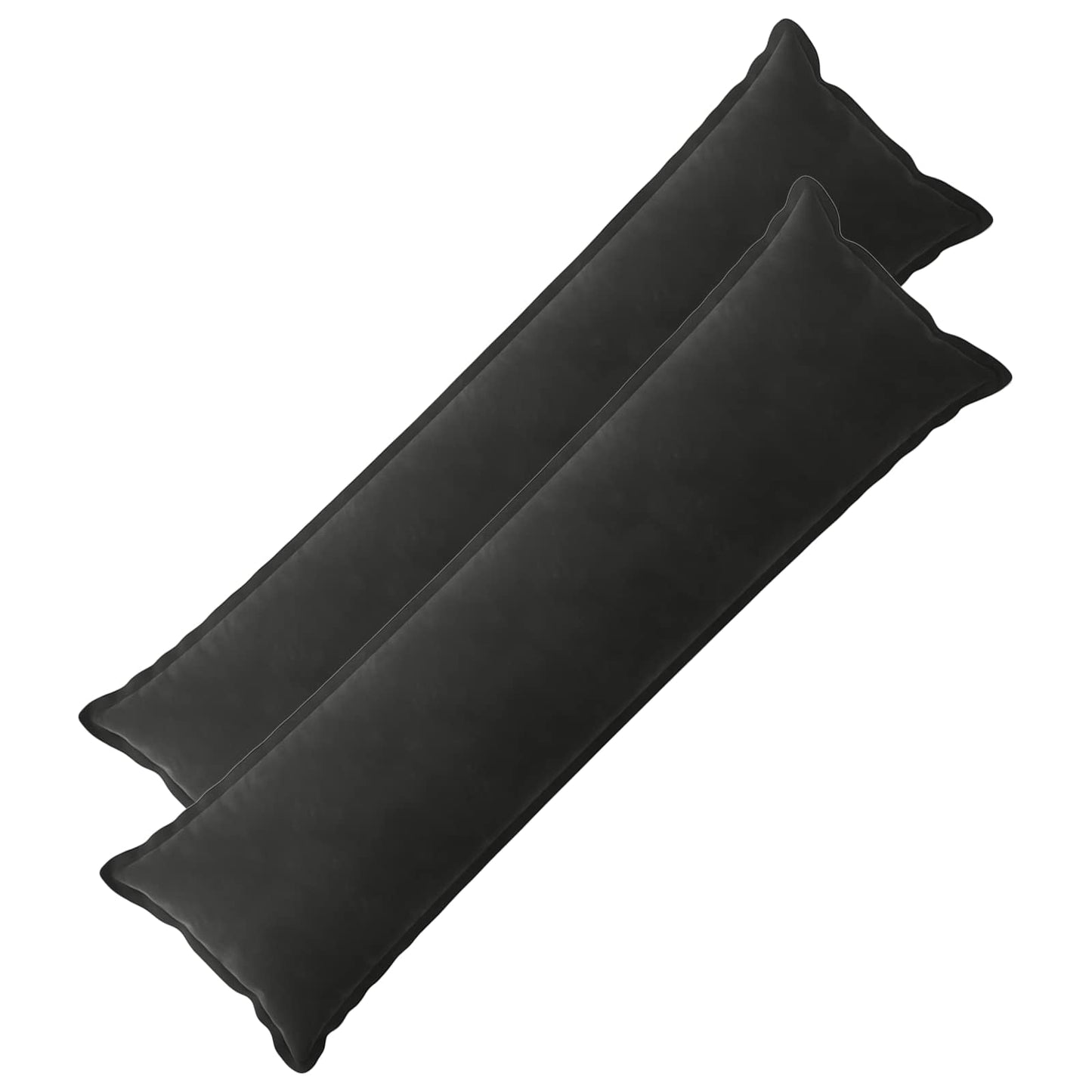 vidaXL Cushion with Pillow HOUTEN 2 pcs Black Velvet