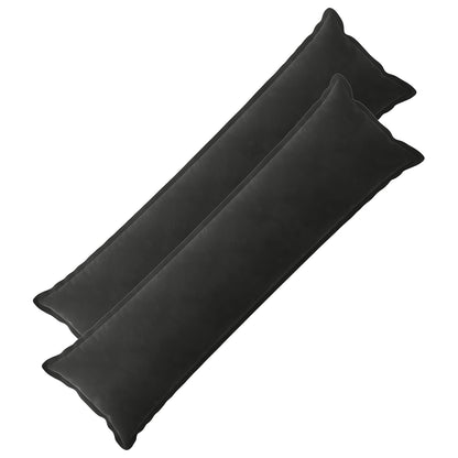 vidaXL Cushion with Pillow HOUTEN 2 pcs Black Velvet