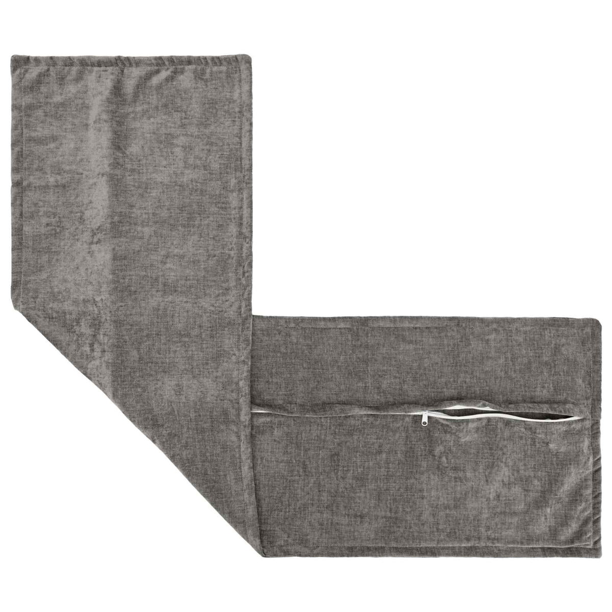 vidaXL Cushion with Pillow HOUTEN 2 pcs Dark Grey Chenille Fabric