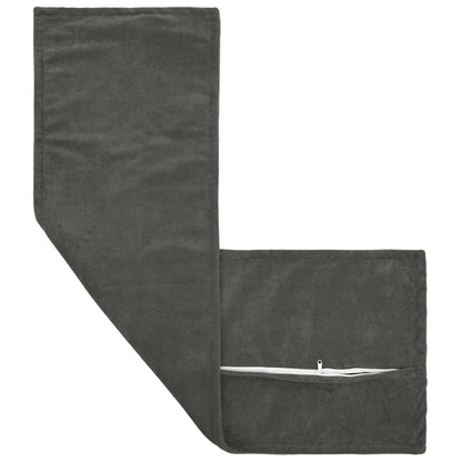 vidaXL Cushion with Pillow HOUTEN 2 pcs Anthracite Microfiber Fleece