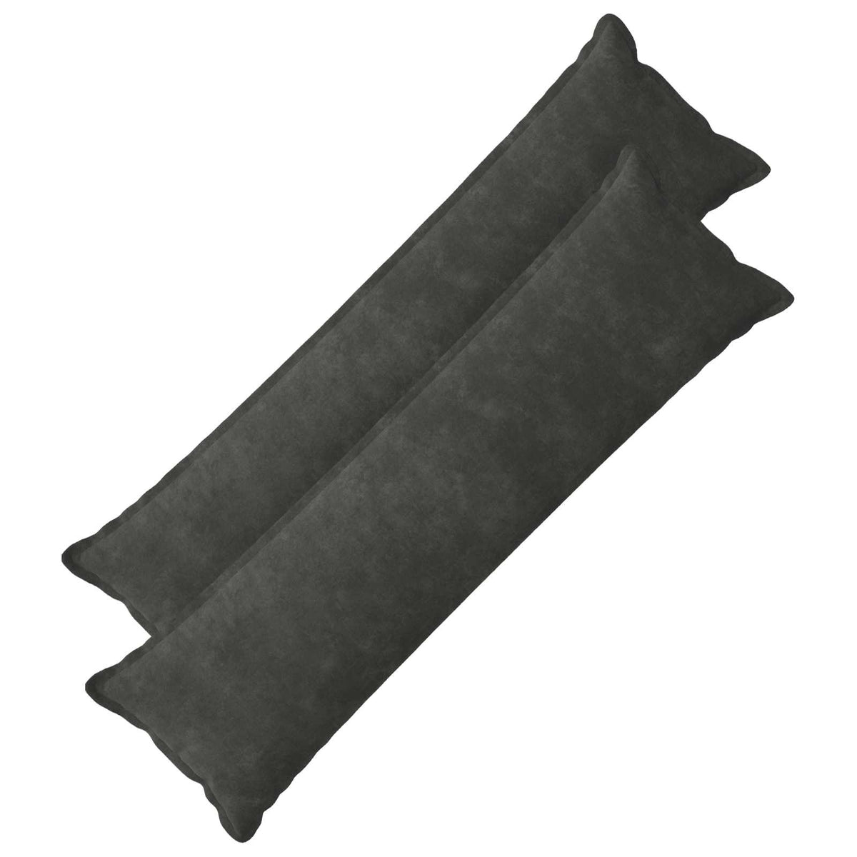 vidaXL Cushion with Pillow HOUTEN 2 pcs Anthracite Microfiber Fleece