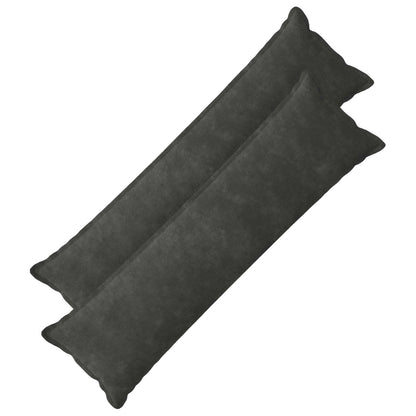 vidaXL Cushion with Pillow HOUTEN 2 pcs Anthracite Microfiber Fleece